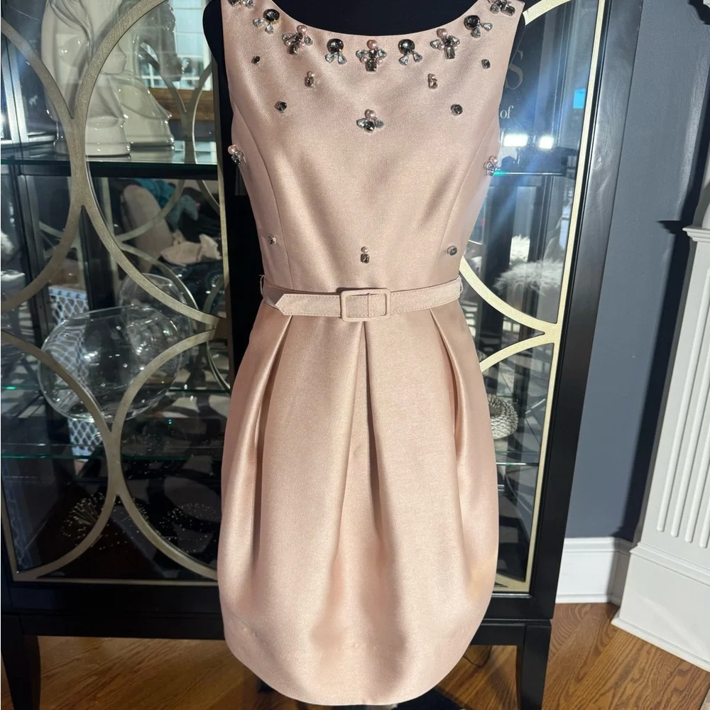 Eliza J Blush Embellished Dress - Picture 1 of 12